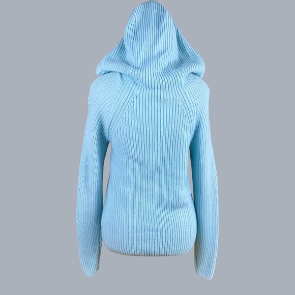 Vince Sweater Hoodie Wool Cashmere Light Blue (S) - Picture 4 of 8